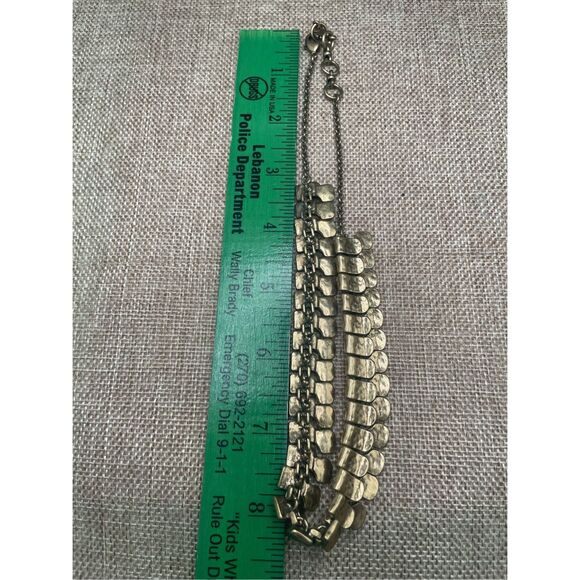 Vintage J. Crew Reversible Necklace Dark Gold Tone - Picture 4 of 8